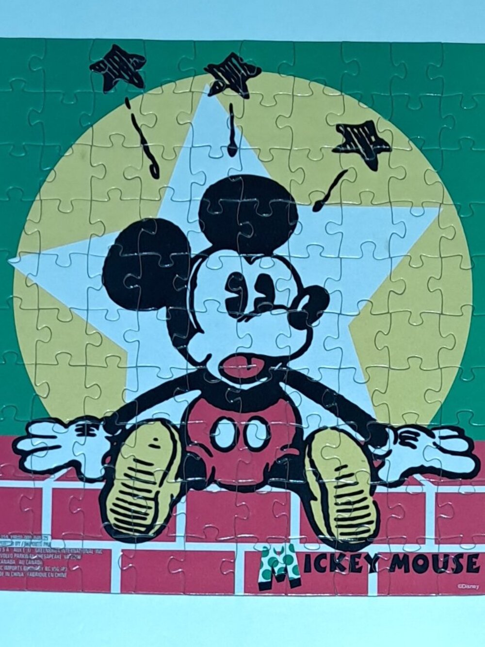 2 Sets of 100 Paperboard Piece Disney Mickey Mouse Nemo Jigsaw Puzzles